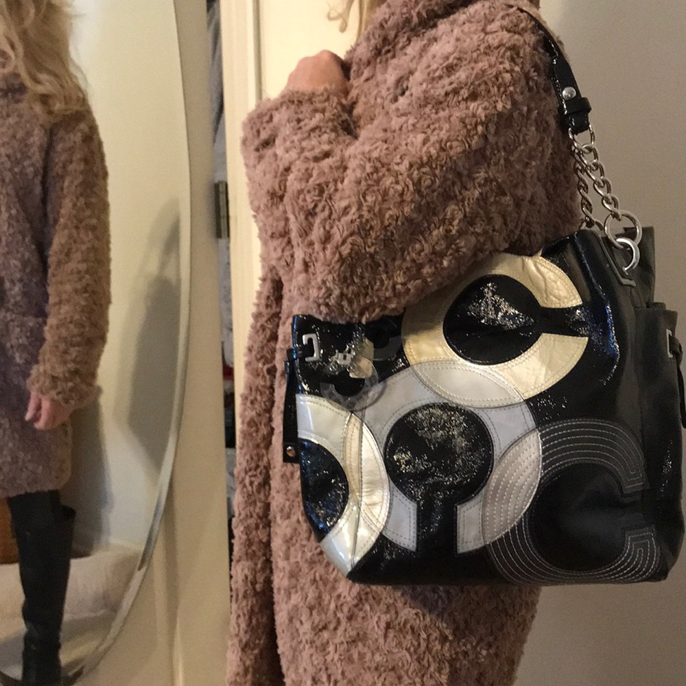 LIMITED EDITION Coach OP Art Chain Handbag RARE